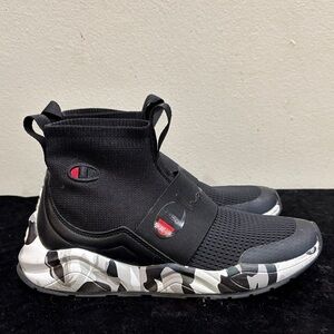 Champion Black and White Camouflage Sneakers